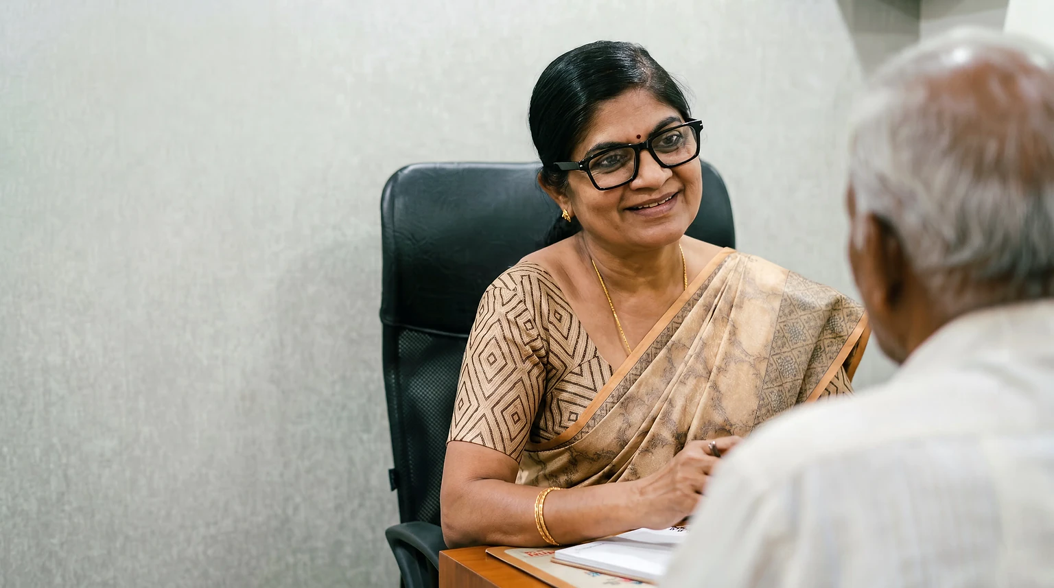 A consultation at Amrutha Eye Hospital