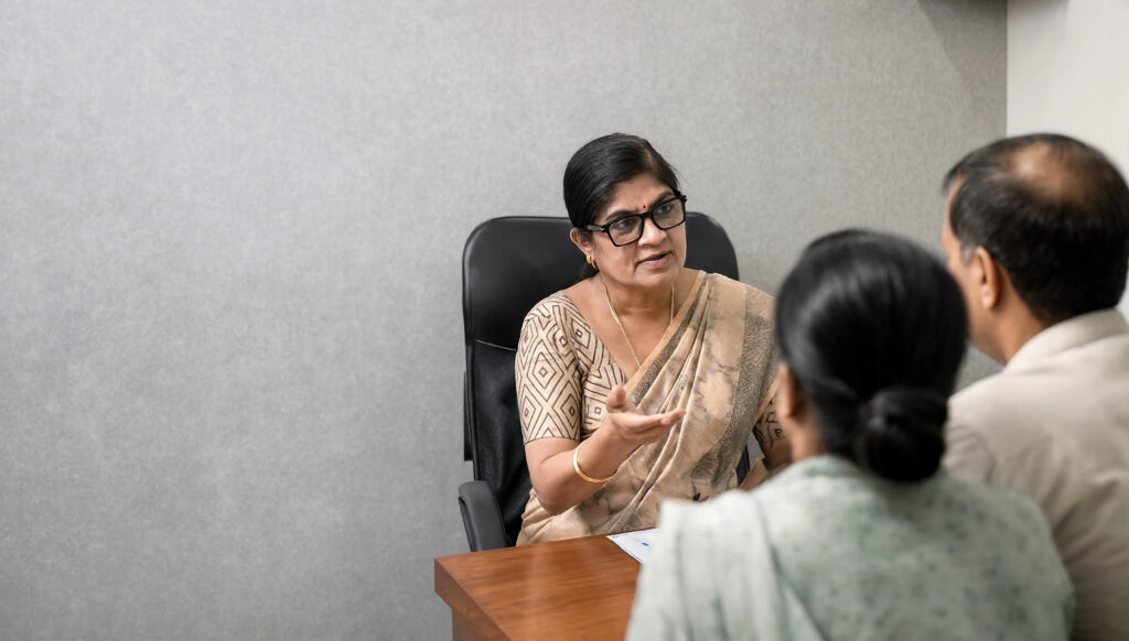 A calm consultation at Amrutha Eye Hospital