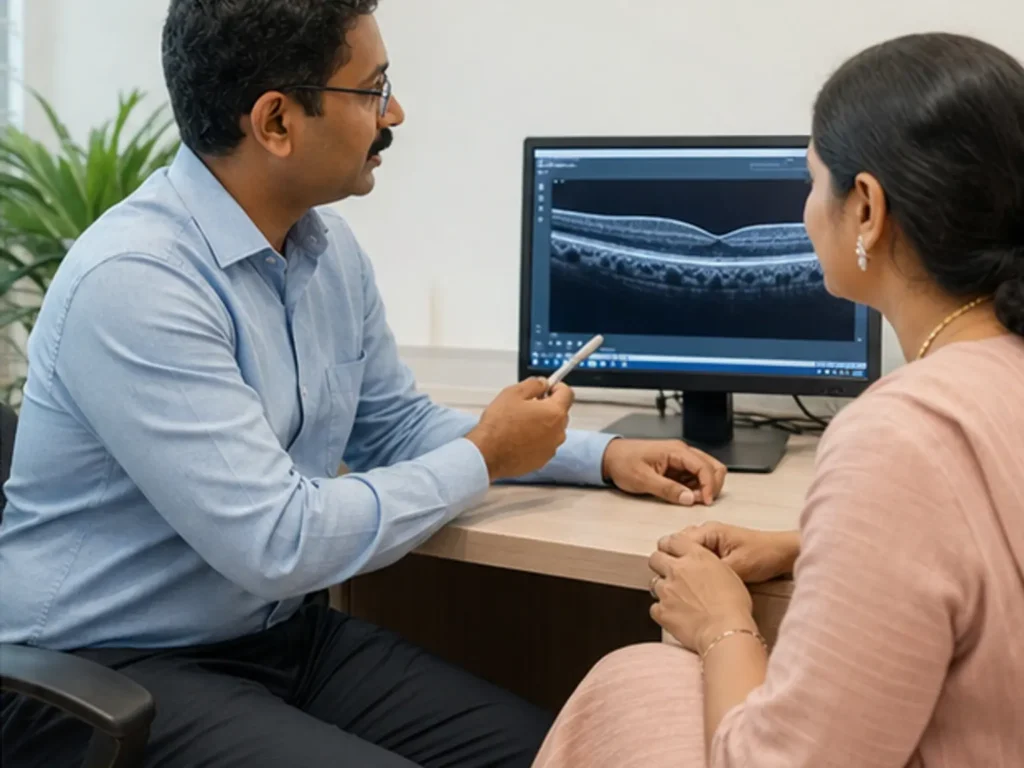 A calm consultation and scan review